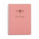 Зошит для записів BUROMAX FAVOURITE PASTEL, А6, 80 акрушів, клітинка, пластикова обкладинка, рожевий