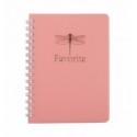Зошит для записів FAVOURITE PASTEL, А6, 80 акрушів, клітинка, пласт. обкл., рожевий BM.24652154-10