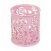 Подставка для ручек круглая BUROMAX ROSE PASTEL, металлическая, розовая