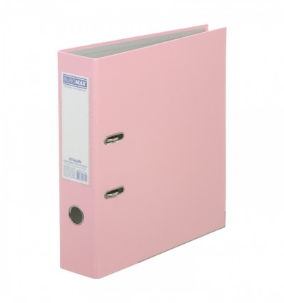 Папка-регистратор односторонняя ETALON А4, PASTEL, 75мм, розовый
