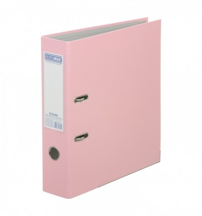 Папка-реєстратор одностороння ETALON А4, PASTEL, 75мм, збірний, рожевий ( BM.3017-10c )