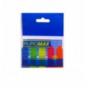 Закладки пластикові BUROMAX NEON стрілки, з клейким шаром, 45x12 мм, 5 кольорів по 25 аркушів