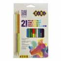 Карандаши цветные KIDS Line, трехгранный, 18 карандашей, 21 цвет
