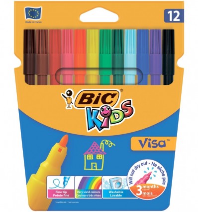 Фломастери "Kids Visa 880", 12 кольорів ( bc888695 )