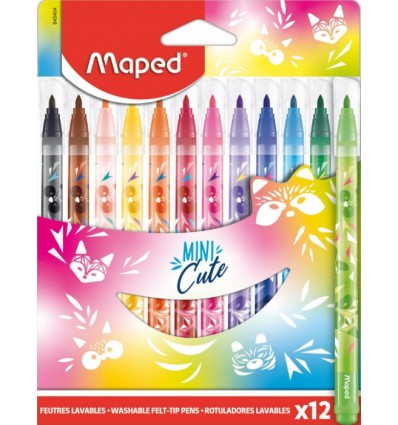 Фломастери MINI CUTE в картонній коробці 12шт ( MP.845404 )