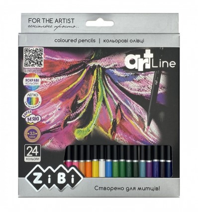Олівці кольорові ART Line, круглі, 24 кольори