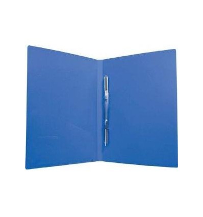 Папка CLIP A скоросшиватель пластиковый синий с боковым карманцем Economix