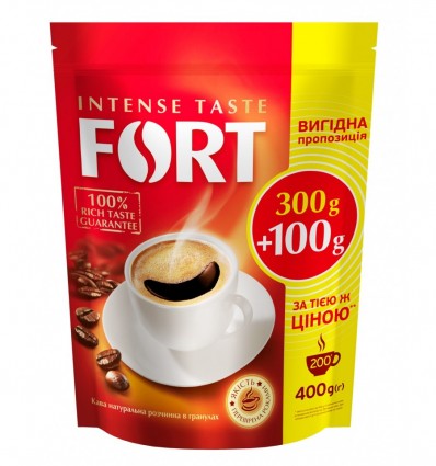 Кофе растворимый Fort в гранулах, пакет 400г