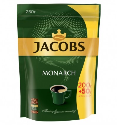 Кава розчинна Jacobs Monarch, 250г , пакет