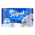 Папір туалетний SELPAK целюлозний 12 рулона на гільзі, 3-х шаровий, білий ( sp.04508 )