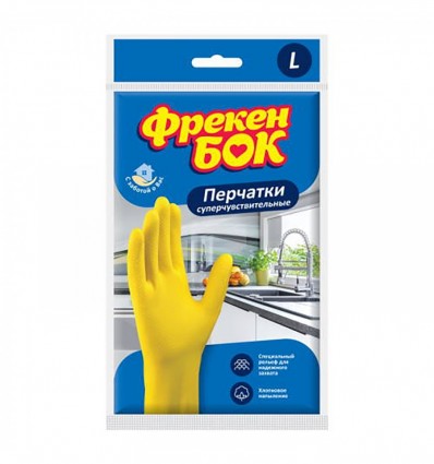 Рукавички гумові ФРЕКЕН БОК , для миття посуду, розмір L ( fb.80260 )