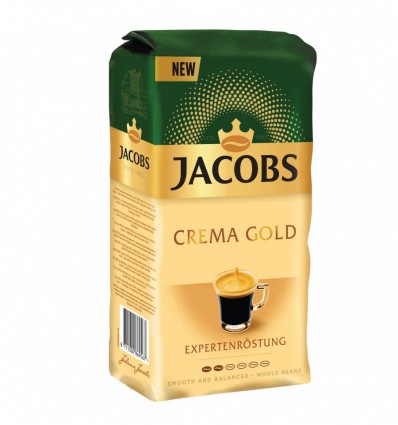 Кофе в зернах Jacobs Crema Gold, 1000г , пакет