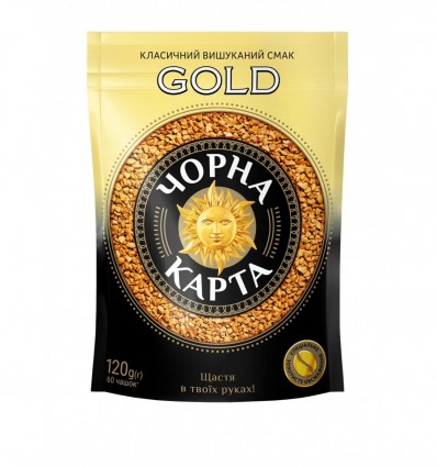 Кофе растворимый ЧОРНА КАРТА Gold 120г , пакет