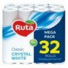 Папір туалетний RUTA "Classic" 32 рулони на гільзі, 2-х шаровий, білий ( rt.92670 )