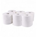 Папір туалетний "Джамбо BASIC", 2-х шаровий, 12 рулонів, на гільзі, білий
