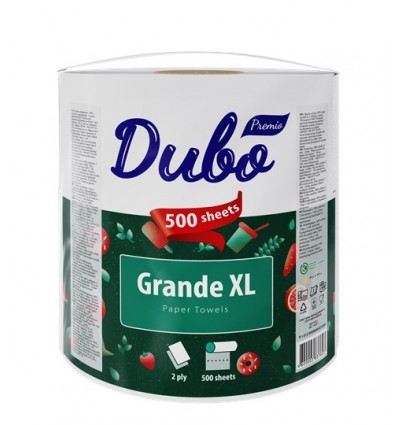 Рушники целюлозні Диво "GRANDE XL", 1 рулон, на гільзі, 2-х шарові, білі ( рп.дв.gr.XL.1б )