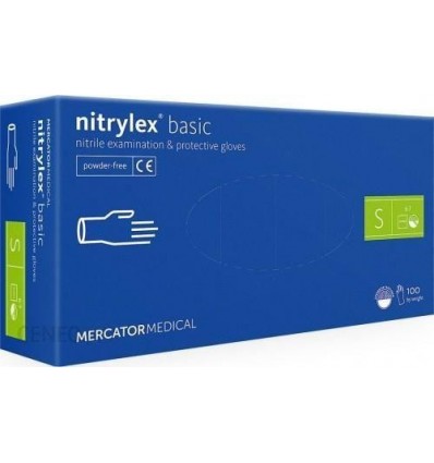 Перчатки нитриловые припудренные PRO SERVICE NITRYLEX BASIC, размер S, синие, 100 шт