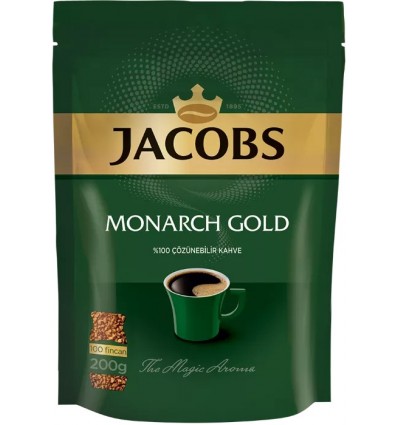 Кофе растворимый JACOBS MONARCH 200г, пакет