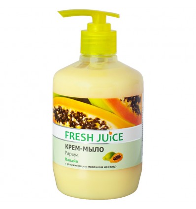 Крем-мило рідке, FRESH JUICE Papaya 460 мл, з зволожуючим молочком, 460 мл ( e.14591 )