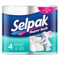 Туалетний папір целюлозний, "Selpak", 4 рулони, 3-х шаровий, білий ( sp.04492 )
