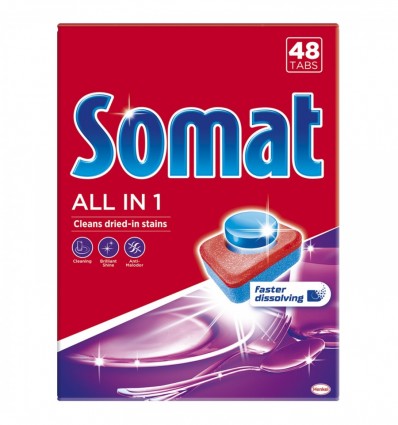 Таблетки SOMAT All in one для посудомийних машин, 48 шт