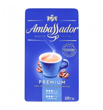 Кофе молотый AMBASSADOR PREMIUM, 450г
