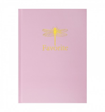 Книга записная FAVOURITE, PASTEL, А5, 96 л., твердая обложка, розовая