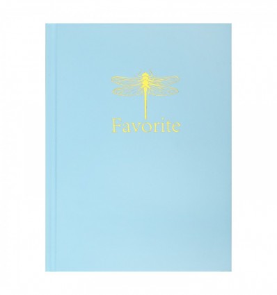 Книга записная FAVOURITE, PASTEL, А5, 96 л., клетка, твердая обложка, голубая