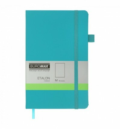 Книга записна ETALON BM.291060-06, 96арк., 125х195 мм, чиста, обкладинка штучна шкіра, бірюзова
