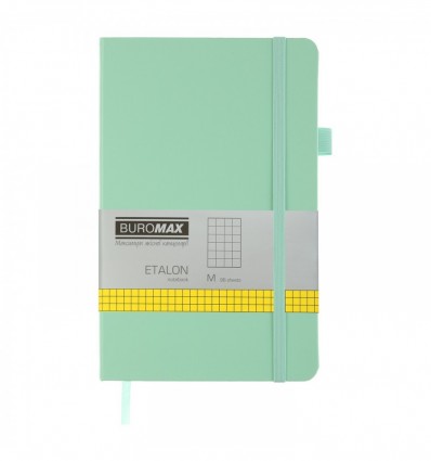Книга записна ETALON 96 арк., клітинка, обкл. шт. шкіра , м´ятна ( BM.291160-38 )