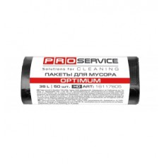 Пакети для сміття, PRO SERVICE OPTIMUM чорні, 35л 50 шт ( pr.16117809 )
