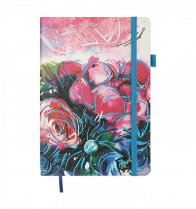 Блокнот діловий CHERIE А5, 96арк, чистий, обкл. шт. шкіра , синій ( BM.295005-02 )