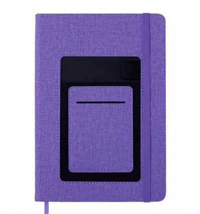 Блокнот діловий COMFORT А5, 96арк, в крапку, обкл. шт. шкіра , фіолетовий ( BM.295309-07 )