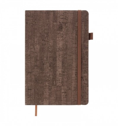 Блокнот деловой WOOD А5, 96л, клеточка, обл. иск. кожа , бежевый ( BM.295114-28 )