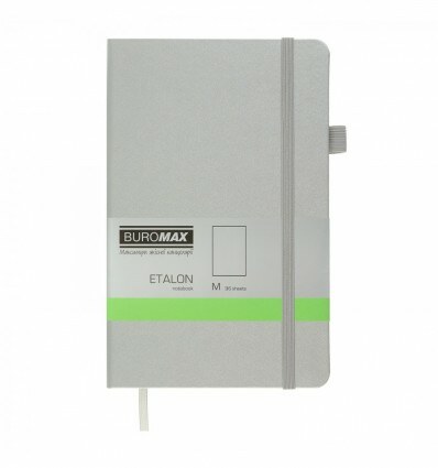 Книга записная ETALON BM.291060-24, 96л., 125х195 мм, чистая, обложка искуственная кожа, серебро