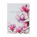 Записная книжка FLOWERS LANGUAGE, А6, 64 л., клетка, твердая обложка, розовая