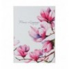 Записна книжка FLOWERS LANGUAGE, А6, 64 арк., клітинка, тверда обкладинка, рожева