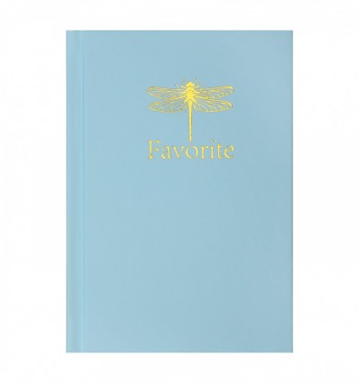 Книга записна FAVOURITE, PASTEL, А6, 96 л., тверда обкладинка, блакитна