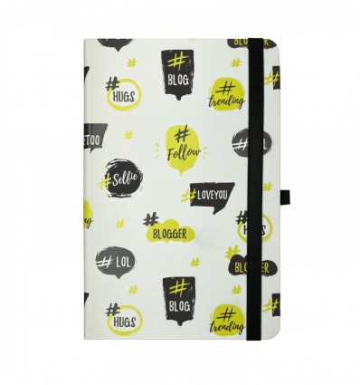 Книга записна TRENDY, 96 арк., клітинка, тверда обкладинка, біла ( BM.255111-12 )