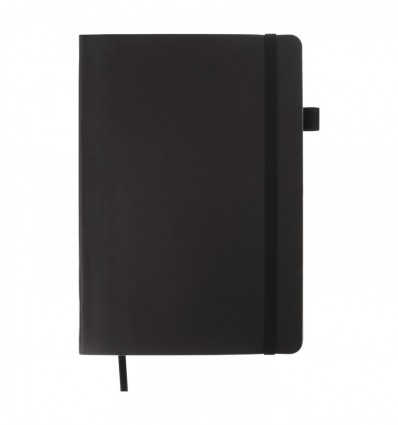 Блокнот діловий BRIEF А5, 96арк, в крапку, обкл. шт. шкіра , чорний ( BM.295304-01 )