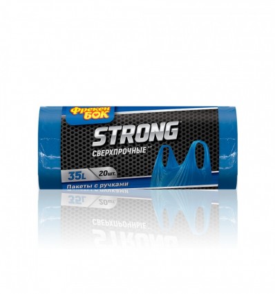 Пакети для сміття з ручками ФРЕКЕН БОК STRONG, 35л 20шт, синій металік ( fb.34068 )