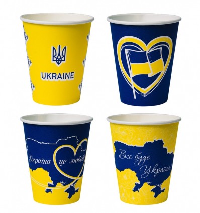 Стакан паперовий, об'єм 250 мл, патриот 50шт ( CUP250PAT )