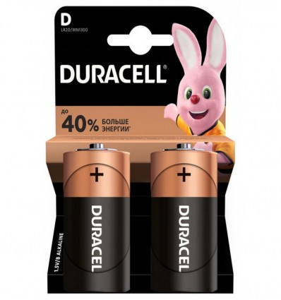Батарейки DURACELL D/ LR20 /MN1300 KPN 2шт ( s.5005987 )