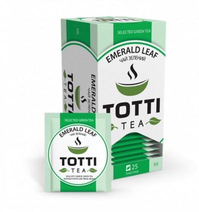 Чай зеленый TOTTI Tea «Изумрудный лист», пакетированный, 2г х 25