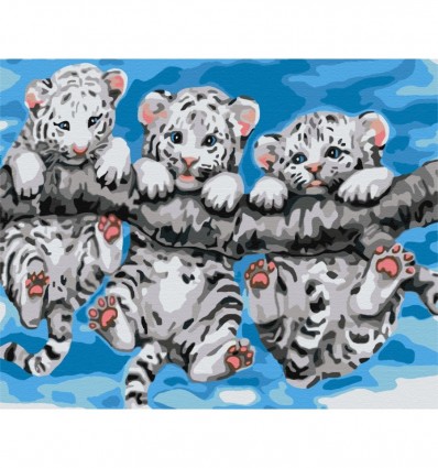 Картина за номерами "Маленькі тигренята", 40х50, KIDS Line