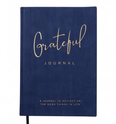 Блокнот діловий GRATEFUL А5, 96арк, чистий, обкладинка штучна шкіра, синій ( BM.295019-02 )