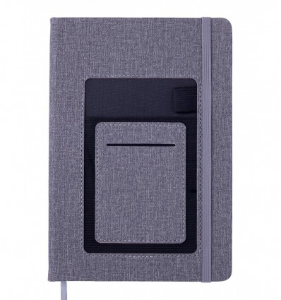 Блокнот деловой COMFORT А5, 96л, в точку, обл. иск. кожа , серый ( BM.295309-09 )