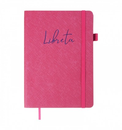 Блокнот діловий LIBRETA А5, 96арк, в крапку, обкл. шт. шкіра , малиновий ( BM.295317-29 )