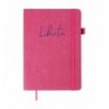Блокнот діловий LIBRETA А5, 96арк, в крапку, обкл. шт. шкіра , малиновий ( BM.295317-29 )