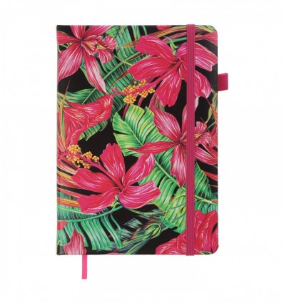 Блокнот деловой EXOTIC А5, 96л, клеточка, обл. иск. кожа , малиновый ( BM.295124-29 )